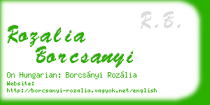 rozalia borcsanyi business card
